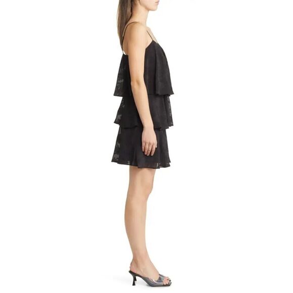 Sam Edelman Womens Dress Tiered Ruffle Mini Size Large - Picture 4 of 14